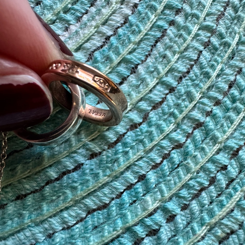 Tiffany & Co. Silver and Rubedo Rose Gold 1837 Interlocking Pendant - Picture 12 of 13